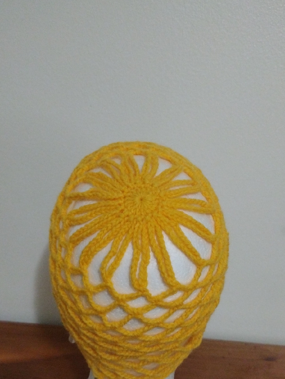Handmade Crocheted Mesh Hat - Picture 2 of 4